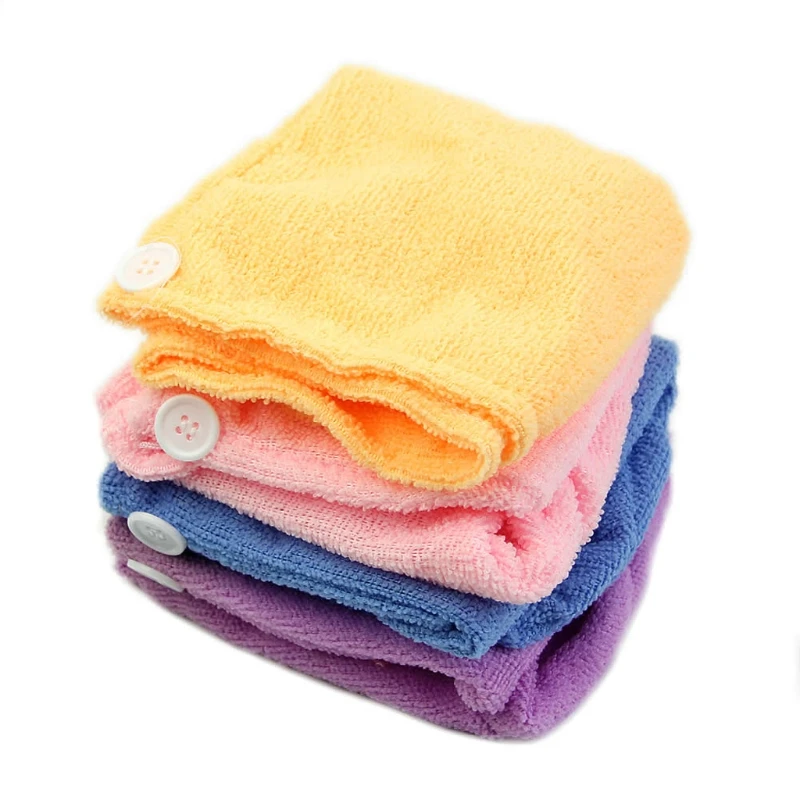 

Quick Dry Microfiber Towel Hair Magic Drying Turban Wrap Hat Cap Spa Bathing Hot