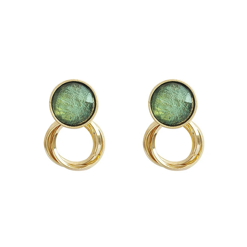 

Round Ear Studs Retro Circle Drop Hoop Earrings Women Fashion Jewelry Gift Ear Studs For Party Birthday Lady Accessories