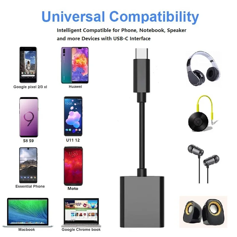 Кабель адаптер для наушников с разъемом USB Type C и штекером 3 5 мм|Переходники