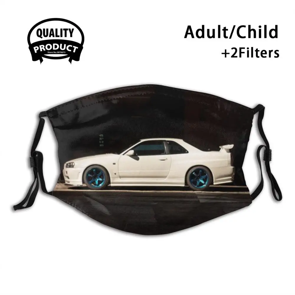 

White R34 Nissan Gtr Skyline Half Face For Men Women Ladies Diy Masks White R34 Nissan Gtr Skyline Jdm Los Angeles