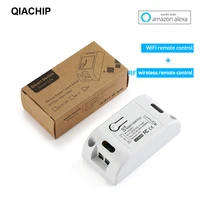 qiachip 433mhz rf relay module smart home wifi wireless automation timer remote controll switch ac 90 250v 220v 10a light diy