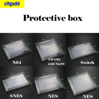 transparent shell plastic pet box game for n64 gb gba gbc ngpc switchsnesnes game card box protector collection