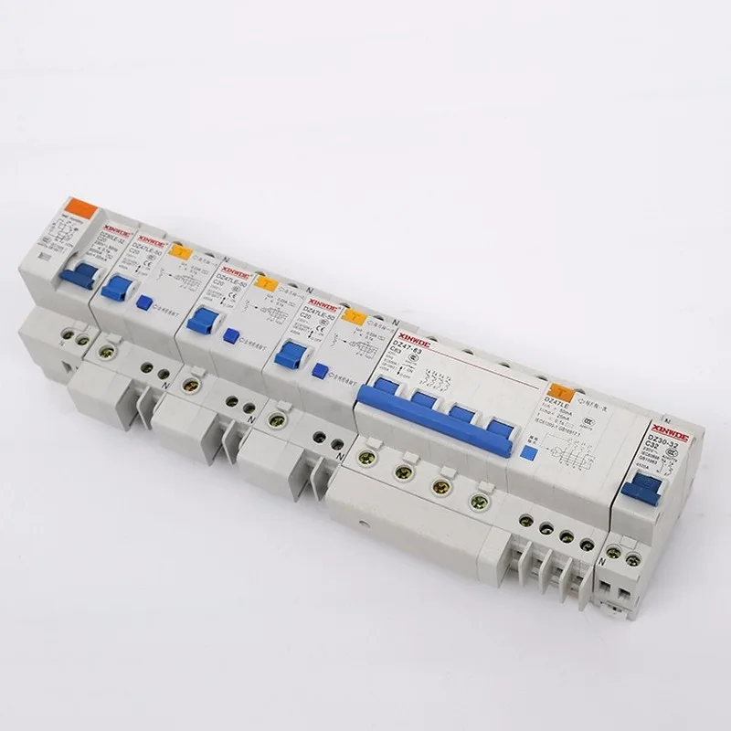 Воздушный выключатель утечки на землю для защиты DZ47LE-63 3P автомат защити цепи 20A 50A