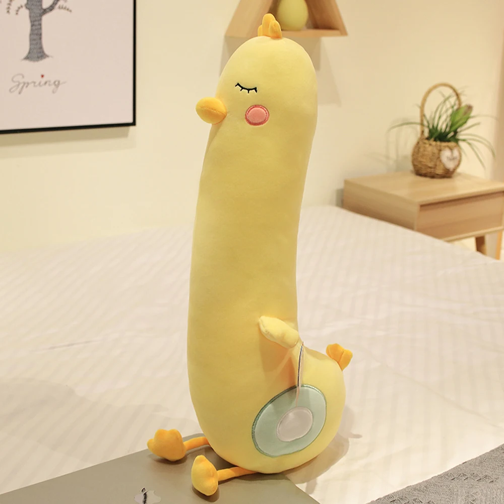 

Stuffed Down Cotton Lying Cartoon Duck Cute Yellow Duck Plush Toys for Children Soft Pillow Cushion Nice Christmas Gift