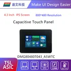 ЖК-дисплей DWIN 4,3 дюйма TFT 800*480 промышленный класс HMI экран Smart LCM Сенсорная панель DMG80480T043_A5W