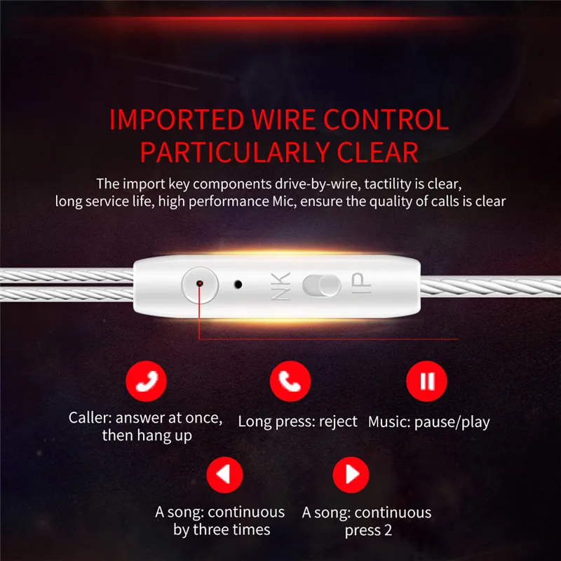 QKZ CK5 3 5 мм стерео наушники-вкладыши Спортивная стереогарнитура для гонок музыка