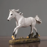 resin horse sculpture statue figurine for bookcase ornaments living room