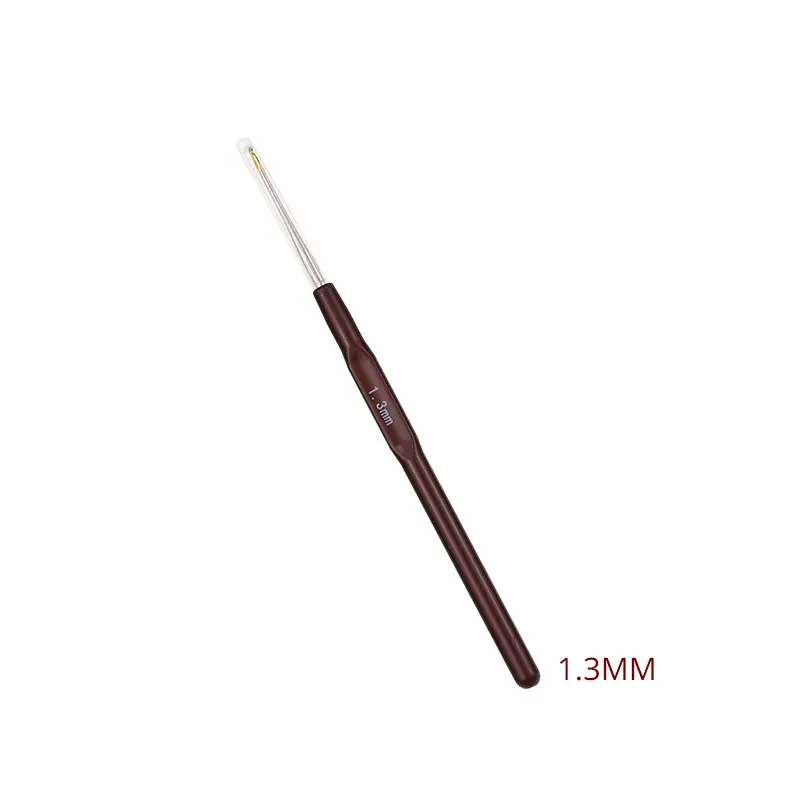 1.3mm 1 шт. 18 размеров 0,5-2,2 мм крючки для вязания крючком алюминиевые маленькие кружева вплетать в пряжу спицы крючок для инструменты для изготовления кукол крючки для вязания - Цвет: 1.3mm