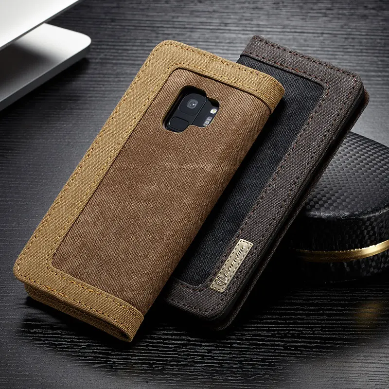Чехол-книжка Me для samsung Galaxy S10, S9, S8 Plus, S10E, роскошный джинсовый холщовый чехол-кошелек для samsung Note 10, 8, 9, S6, S7 Edge, чехол