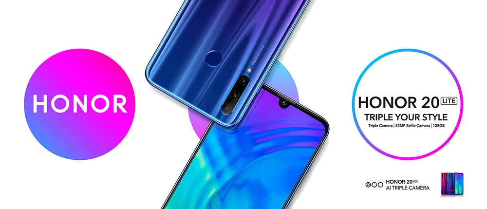 Huawei Honor 20 Lite смартфон с восьмиядерным процессором Kirin 128 ОЗУ 4 Гб ПЗУ 710 ГБ 32