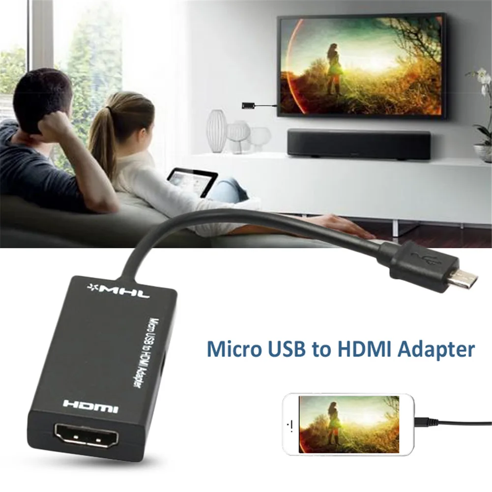 Микро USB 2 0 MHL к HDMI-совместимый кабель HD 1080P для Android Samsung/HT C/L G конвертер мини микро