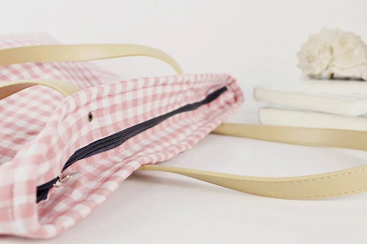 

Canvas Bag Shoulder Female Cotton Lattice Handmade Bags Literature and Japanese New Style for Autumn and Winter