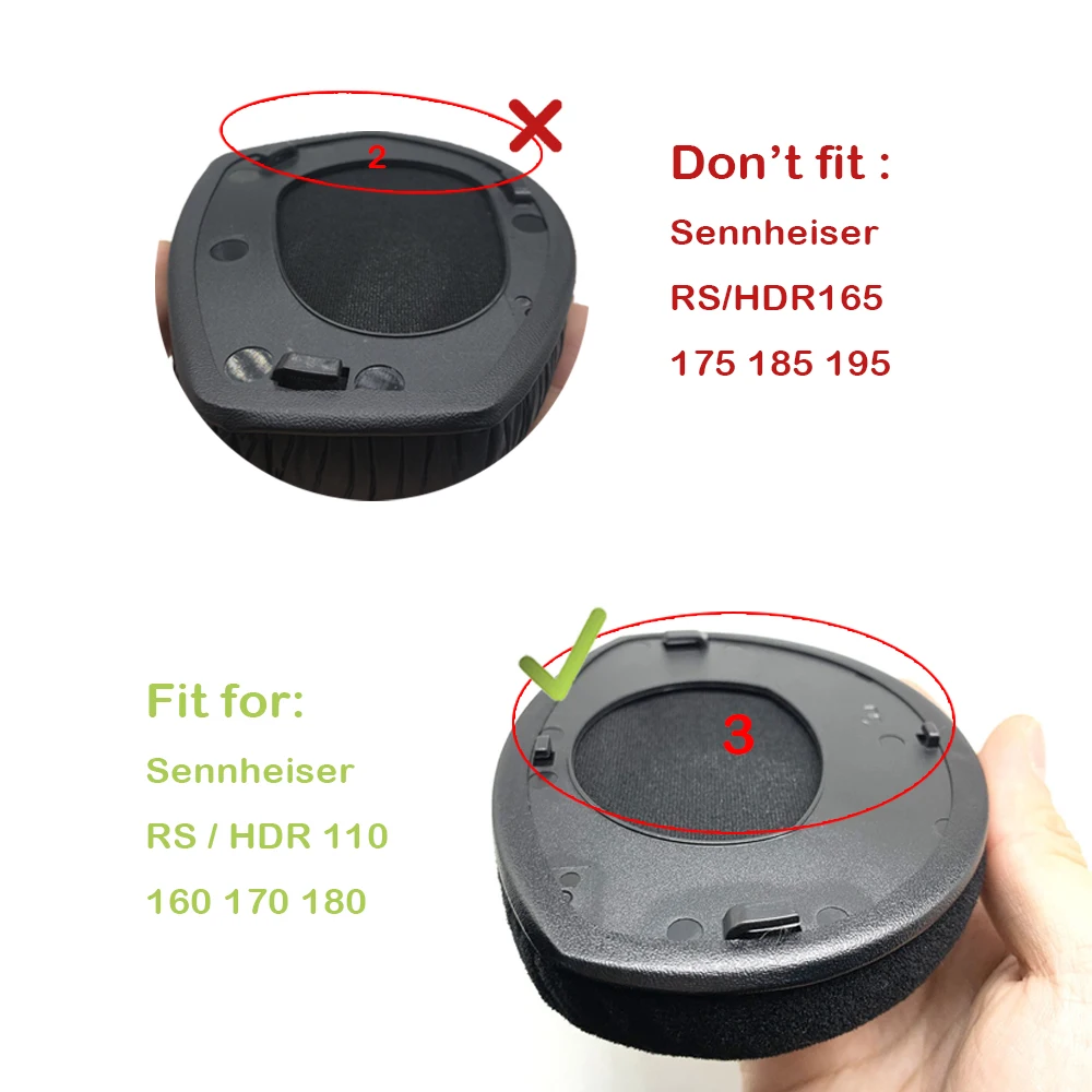 EarTlogis Сменные амбушюры для Sennheiser RS110 RS160 RS170 RS180 HDR160 HDR170 HDR180 детали чехлы