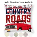 Наволочка для подушки из хлопка и льна, с изображением грузовика