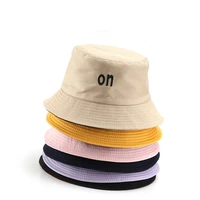 2021 new cotton bucket hats for women and men onoff embroidery fisherman hat summer sun cap casual double sided panama caps