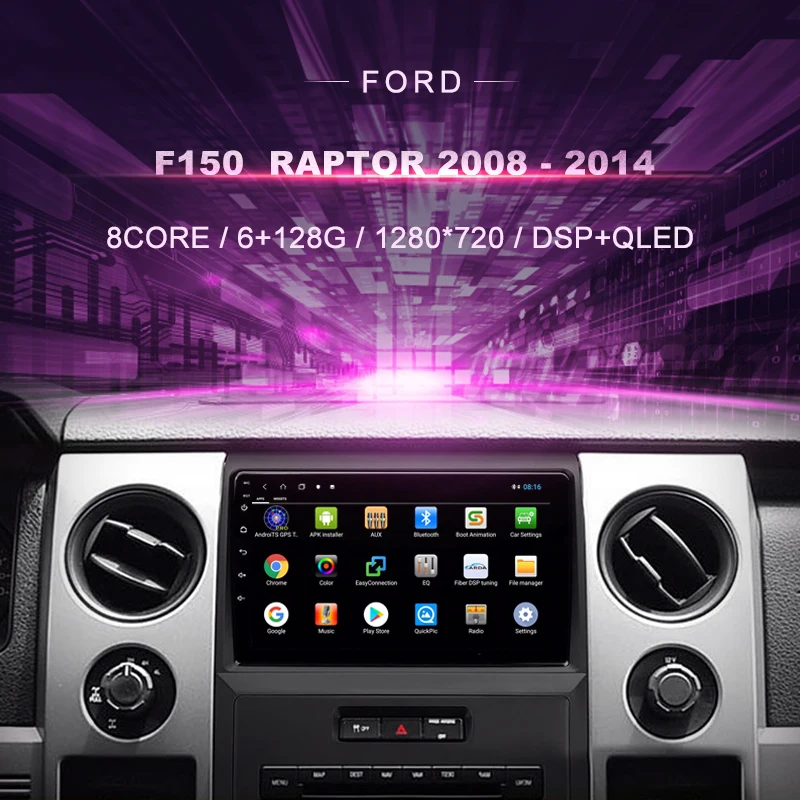 

Car DVD For Ford F150 Raptor 2008 - 2014 Car Radio Multimedia Video Player Navigation GPS Android 9 Double DIn