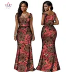 Комплект из двух предметов с Африканским принтом Дашики Женская африканская одежда базин с квадратным вырезом короткая юбка без рукавов и топ WY1168