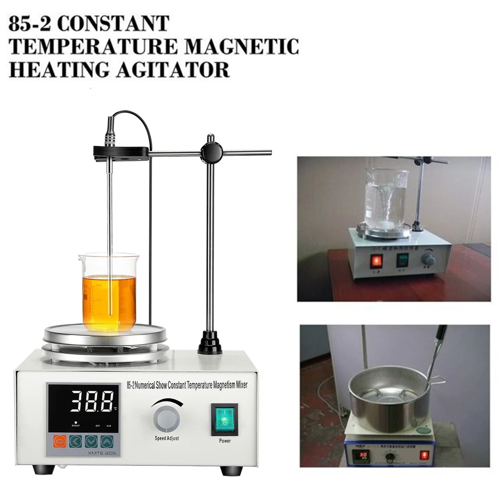 Heating Magnetic Stirrer Mixer Lab Stirrer Digital Display Thermostat Mixer Machine Hot Plate Magnetic Stirrer Equipment 1000ML enlarge