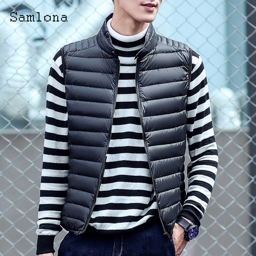 

Mens Fashion Leisure Jackets Pleated Top Outerwear 2021 European and American style Autumn Zip up Down Jacket Sexy Men Clothing