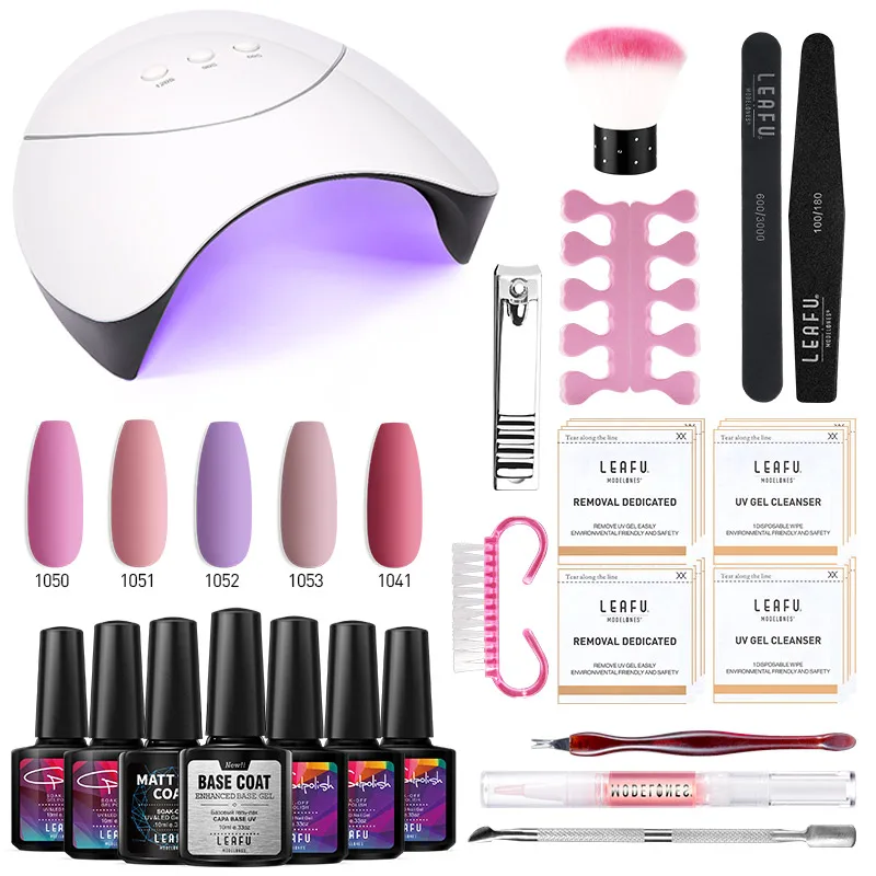 Modelones 19 шт./лот светодиодная лампа для ногтей матовое покрытие Гель лак