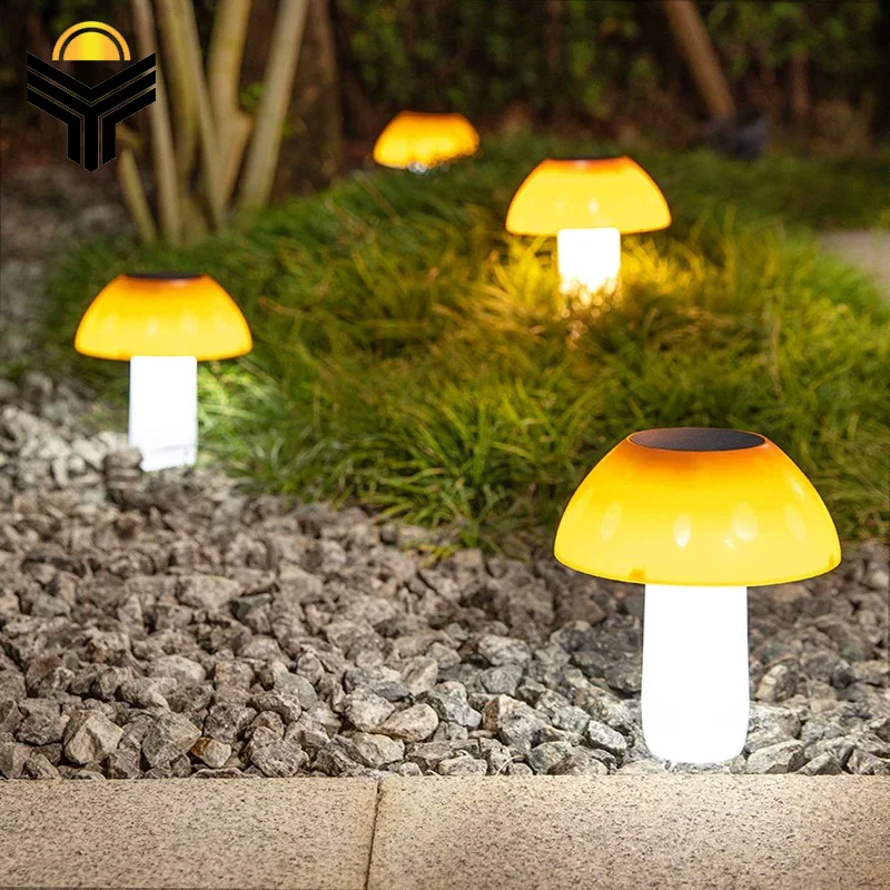 Mushroom Lawn Lamps Solar LED Light Outdoor Jardin Garden Luces Solares Para Exterior Lampe Solaire Exterieur Tuinverlichting