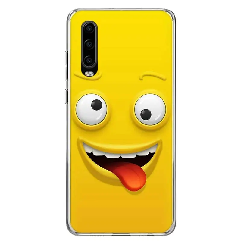 Funny Face Soft Phone Case For Huawei P30 Lite P10 P20 P40 P50 Cover Mate 40 Pro 10 20 30 Capa Coque Shell
