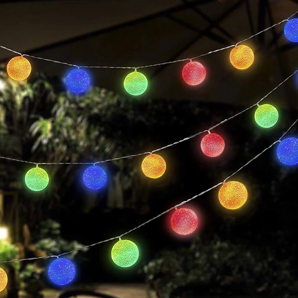 Светодиодный светильник гирлянда с шариком s 1 5 метров 10 светодиодный