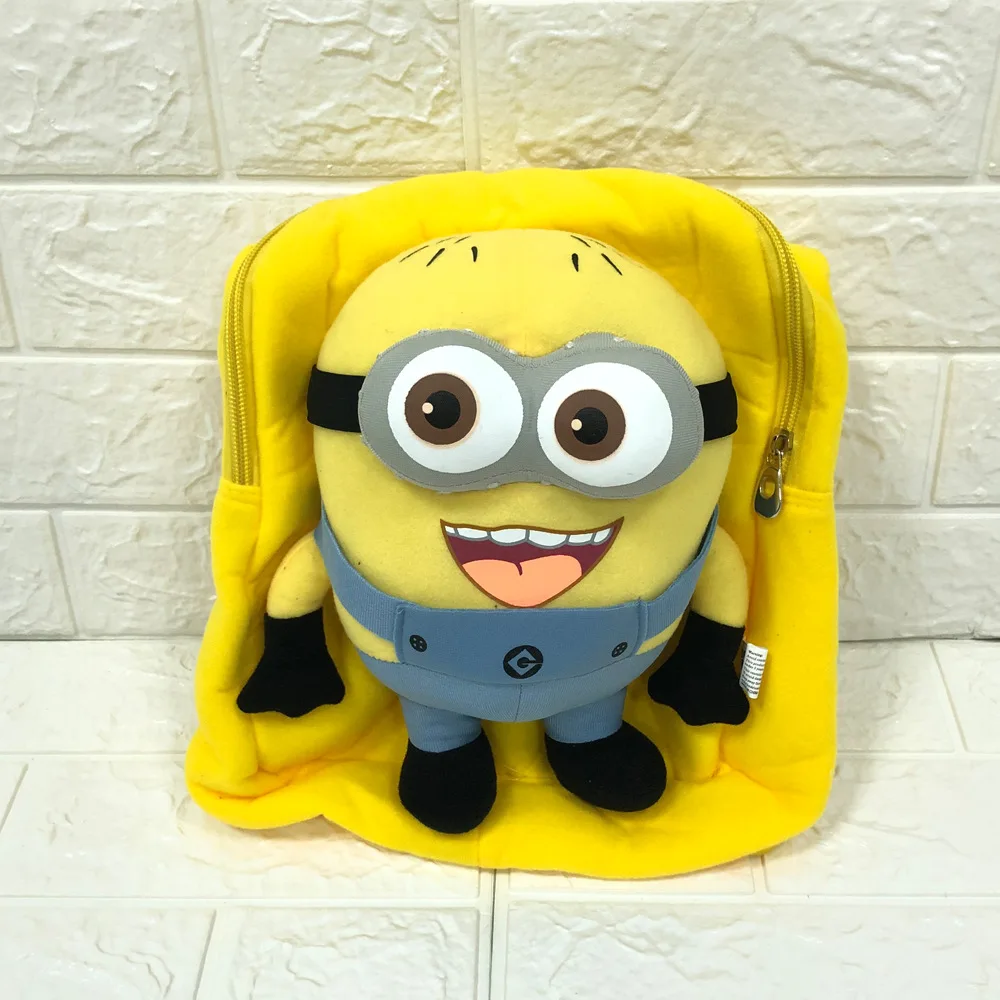 Yellow 3D кукла Спайдермен рюкзаки школьная сумка на плечо Дети Плюшевые куклы сумка Мягкие плюшевые игрушки подарки для мальчиков девочек студенческие сумки - Цвет: Yellow