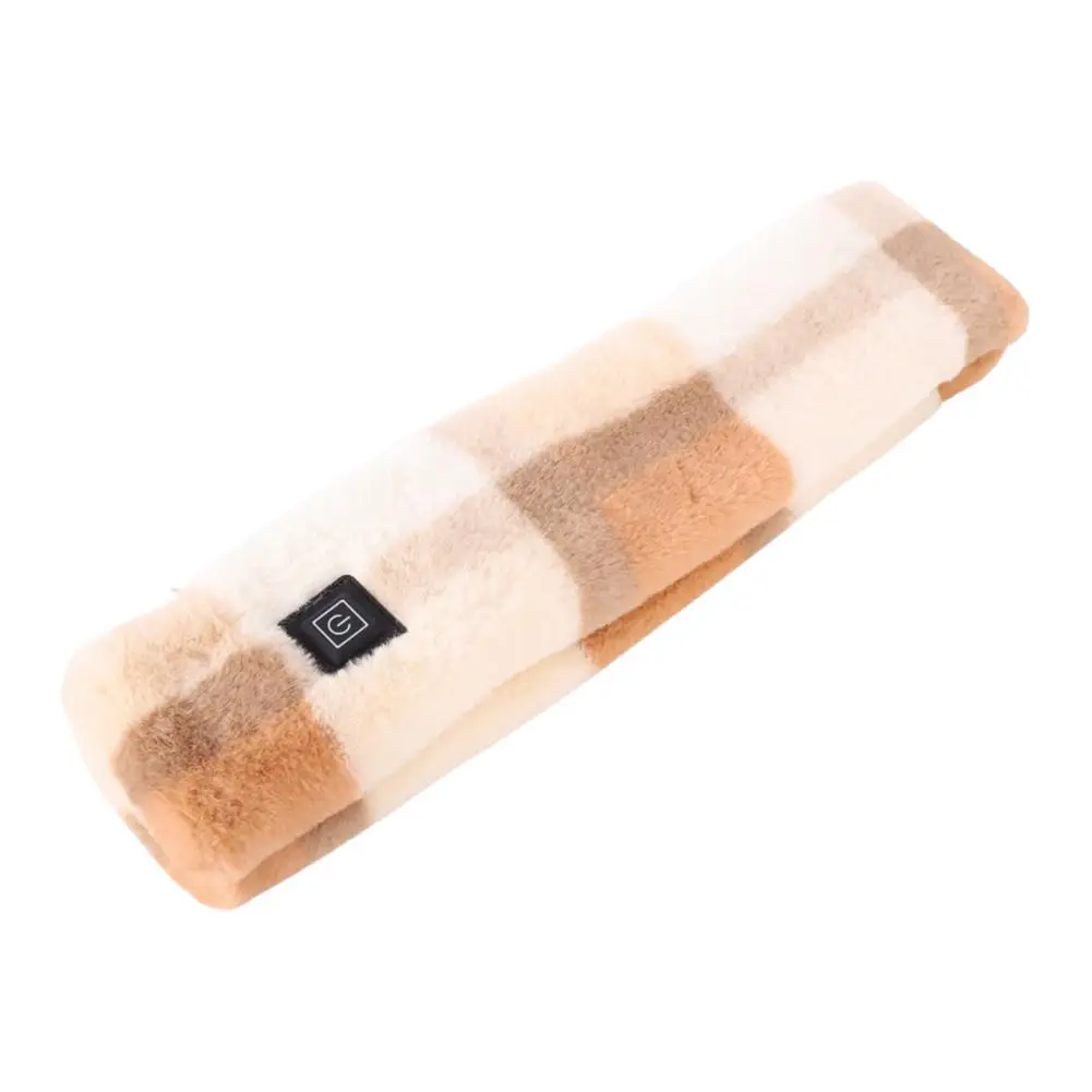 

Heating Scarf USB Rechargeable Adjustable Heated Scarfs Imitation Rabbit Fur Heating Scarf Warm Neck Massage Christmas Scarve