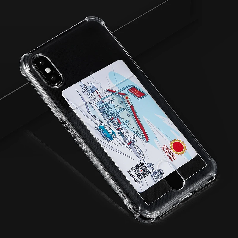 

For iPhone 12 Mini 11 Pro XS Max XR X 7 8 Plus 6 6S SE 2020 Clear Soft Tpu Pluggable Card Phone Cases For iPhone 11 Case