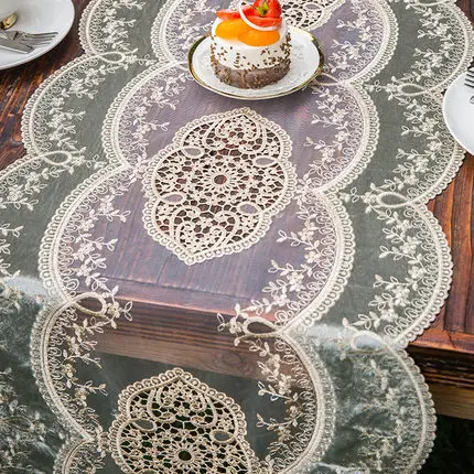 Европейская роскошная скатерть с вышивкой золотым бархатным флагом красивая