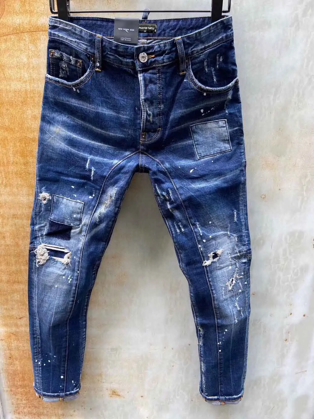 

DSQ PHANTOM TURTLE 2021 New Slim Fit Jeans Men Basic Casual Denim Trousers Plus Size Brand Clothing DSQ122