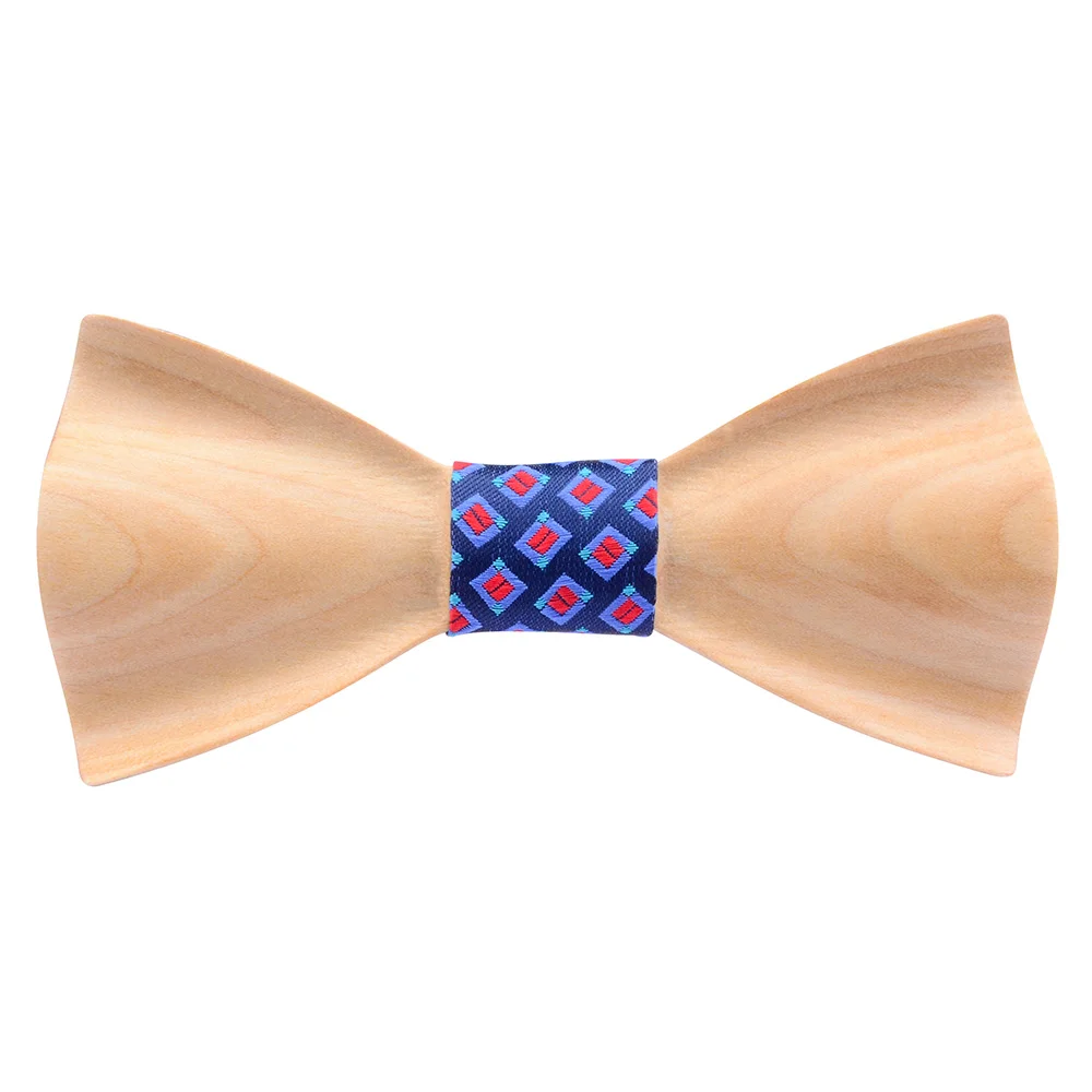 3D твердые деревянные галстуки бабочки для мужчин Свадебный деревянный галстук