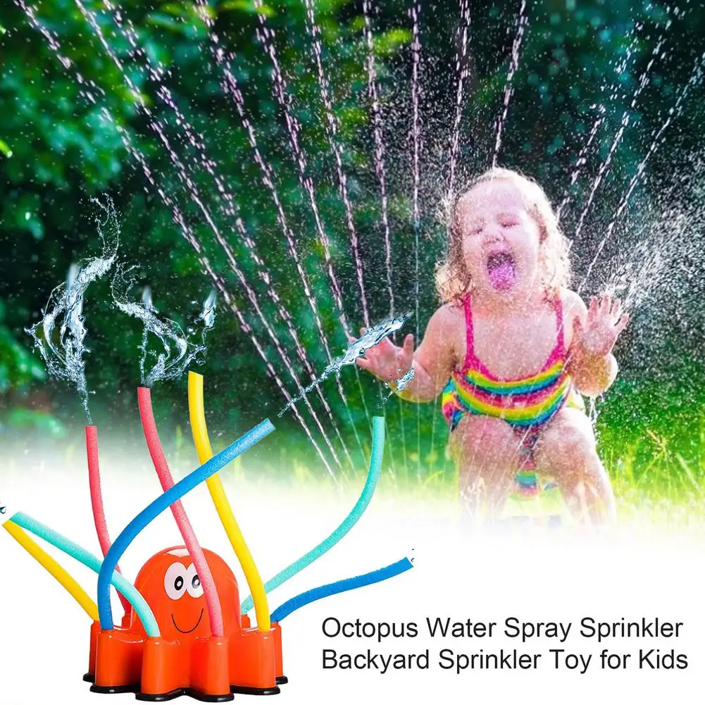 

Sprinkler Splash Toy Octopus Water Splash Play Toys Toddler Water Toys Summer Backyard Fountain for Boy Girl Kids Outdoor Party