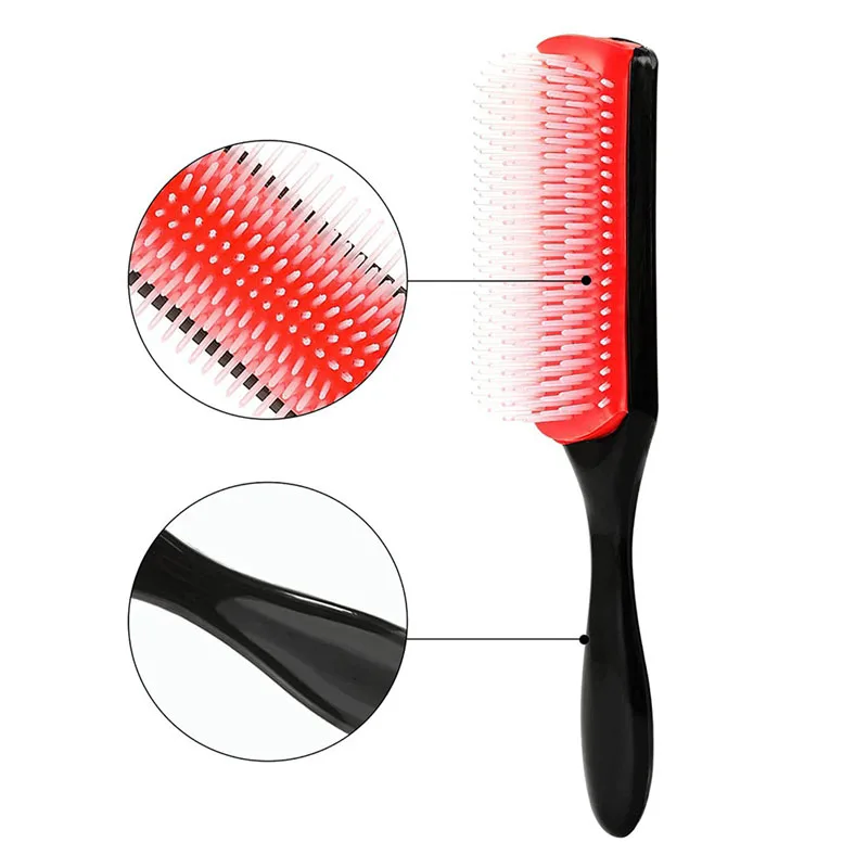 

2Pcs/Set Anti-Static Hairdressing Comb Detangling Plastic Straightening Comb Barber Hair Different Design Combs Set