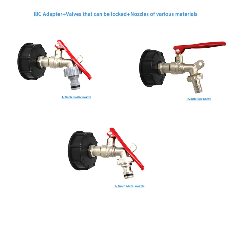 Новый IBC Tote Tank пищевой дренажный адаптер 1/2 &quotСадовый шланг запираемый кран для