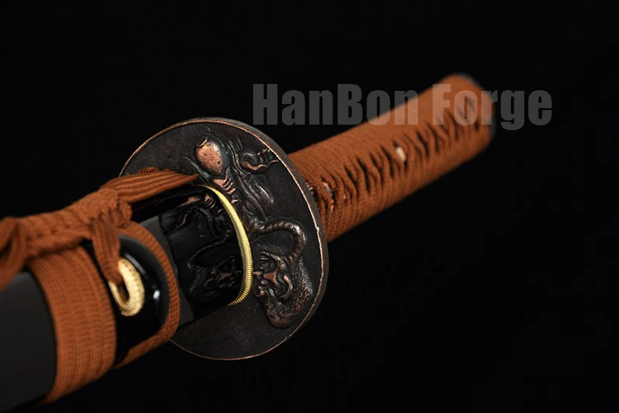

Japanese Katana Sword Hand Forged 1060 High Carbon Steel Blade Battle Ready Samurai Sword With Alloy Tsuba