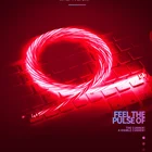 Tutew светящийся кабель LED светящийся струящийся Micro USB Type C провод для быстрой зарядки для телефона Android яркий зарядный кабель для Huawei