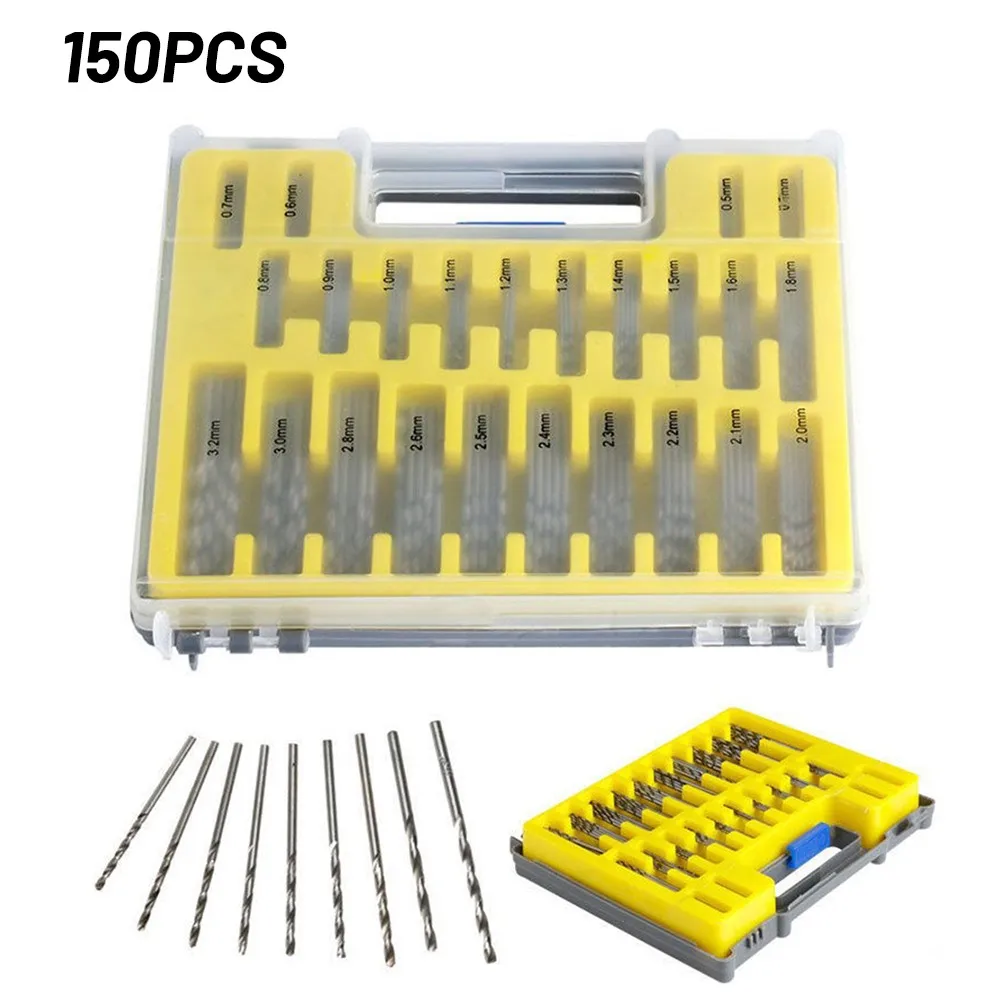 

150pcs/box Brill Bits Micro HSS4241 Precision Drill Bit Set 0.4 - 3.2mm Metal Wood Plastic Household Maintenance Cycling Repair