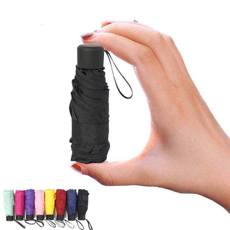 

180g Small Fashion Folding Umbrella Rain Women Gift Men Mini Pocket Parasol Girls Anti-UV Waterproof Portable Travel UMBRELLAS