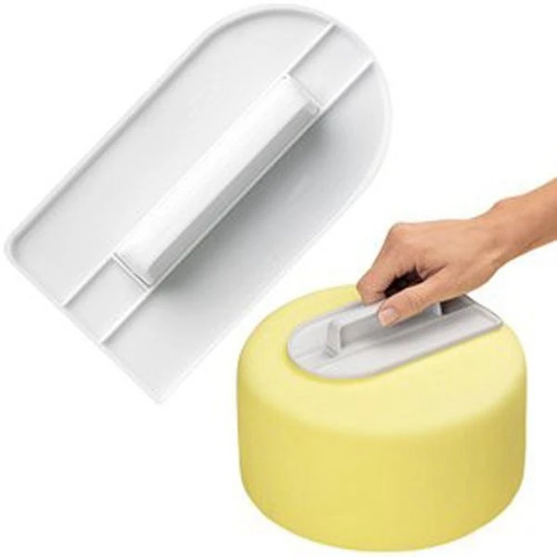 

Plastic Cake Cream Flatten Scraper Cream Flatten With Handle Cream Scraper Flatten Baking Kitchen Tool
