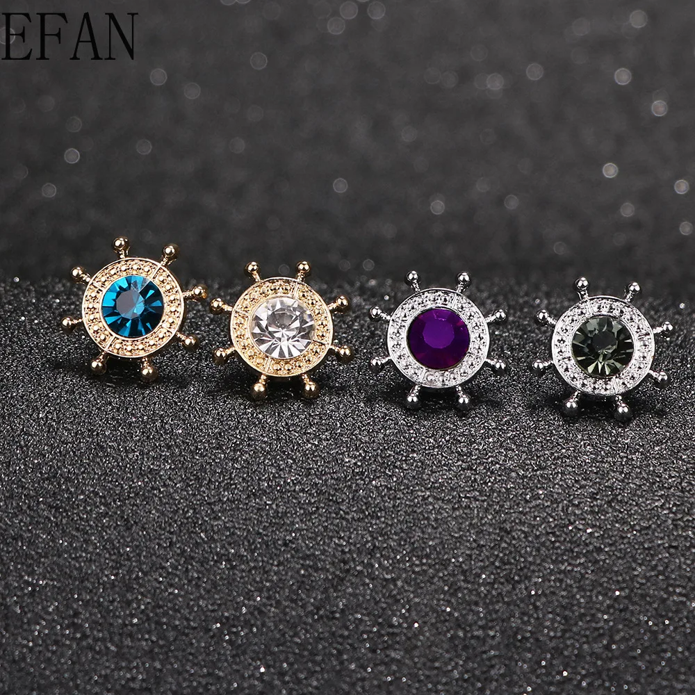 Корейская мода брошь в форме якоря руля Мужская для костюма рубашки значок на