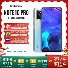 Global Version Infinix Note 10 Pro NFC Support 6.95 Display Smartphone Helio G95 64MP Camera 33W Super Charge 5000 Battery