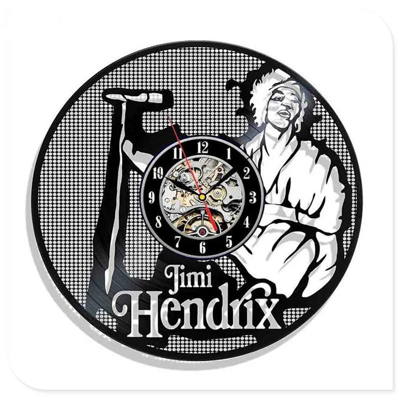 13 Jimi Hendrix 3D ручной работы художественное зеркало настенные часы виниловая запись наклейка для стены в виде часов домашний декор поддержка Прямая - Цвет: 13