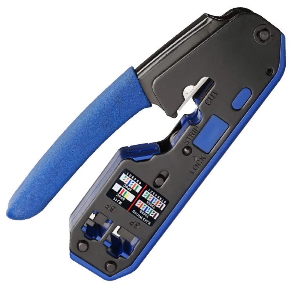 

RJ45 Crimping Tools Pliers Network Cable Crimper All in 1 Modular Crimp Crimper for RJ45 Cat6/Cat5e/Cat5 Connectors