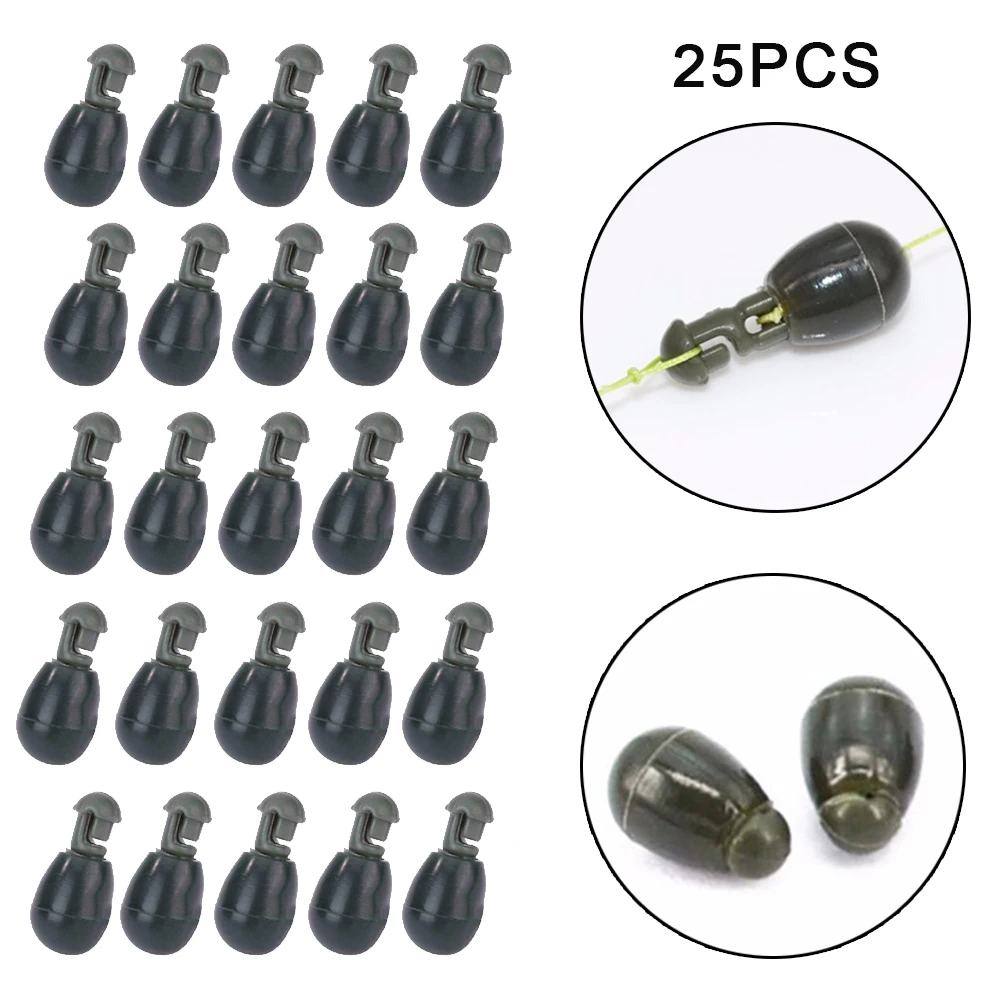 25pcs Quick Change Beads Carp Terminal Tackle Method Feeder Match Fishing Green Small In Size And Easy To Carry | Спорт и