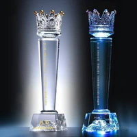 creative crown crystal trophy custom lettering honor competition award children memorial trophy gift decoration trophy