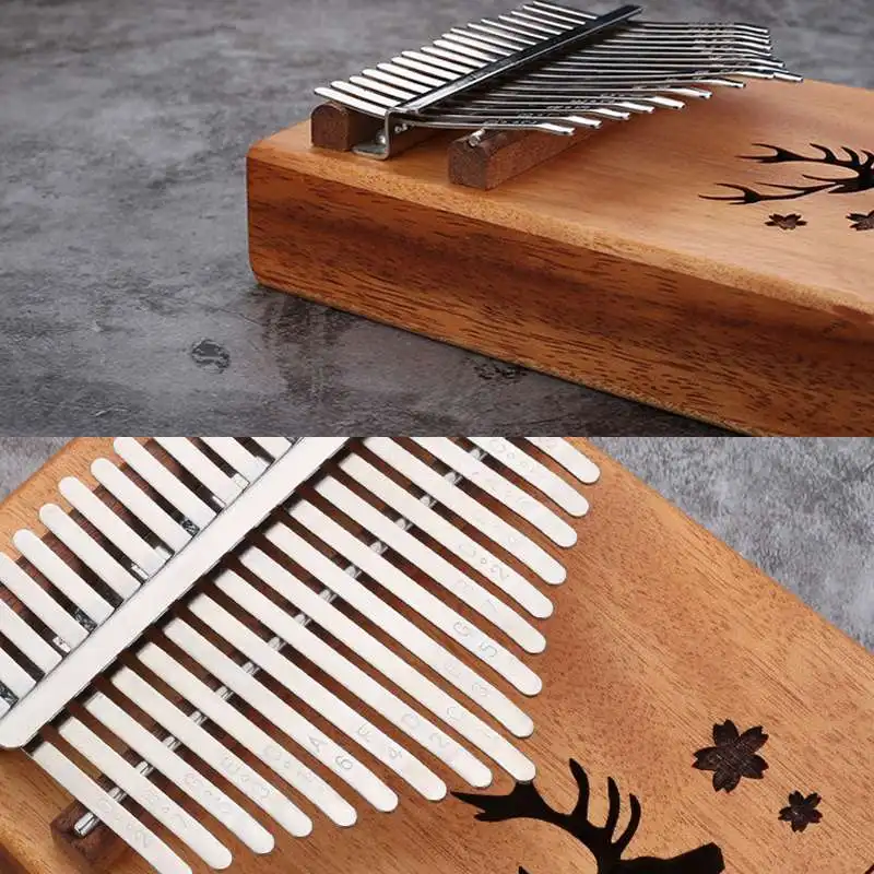 Пианино из красного дерева 17 клавиш калимба африканская твердая сосна