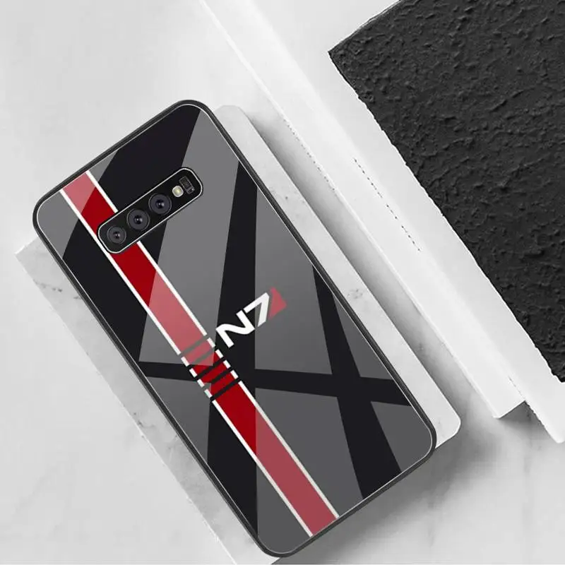 Чехол для телефона N7 Mass Effect закаленное стекло Samsung S20 Plus S7 S8 S9 S10 Note 8 9 10 | Мобильные