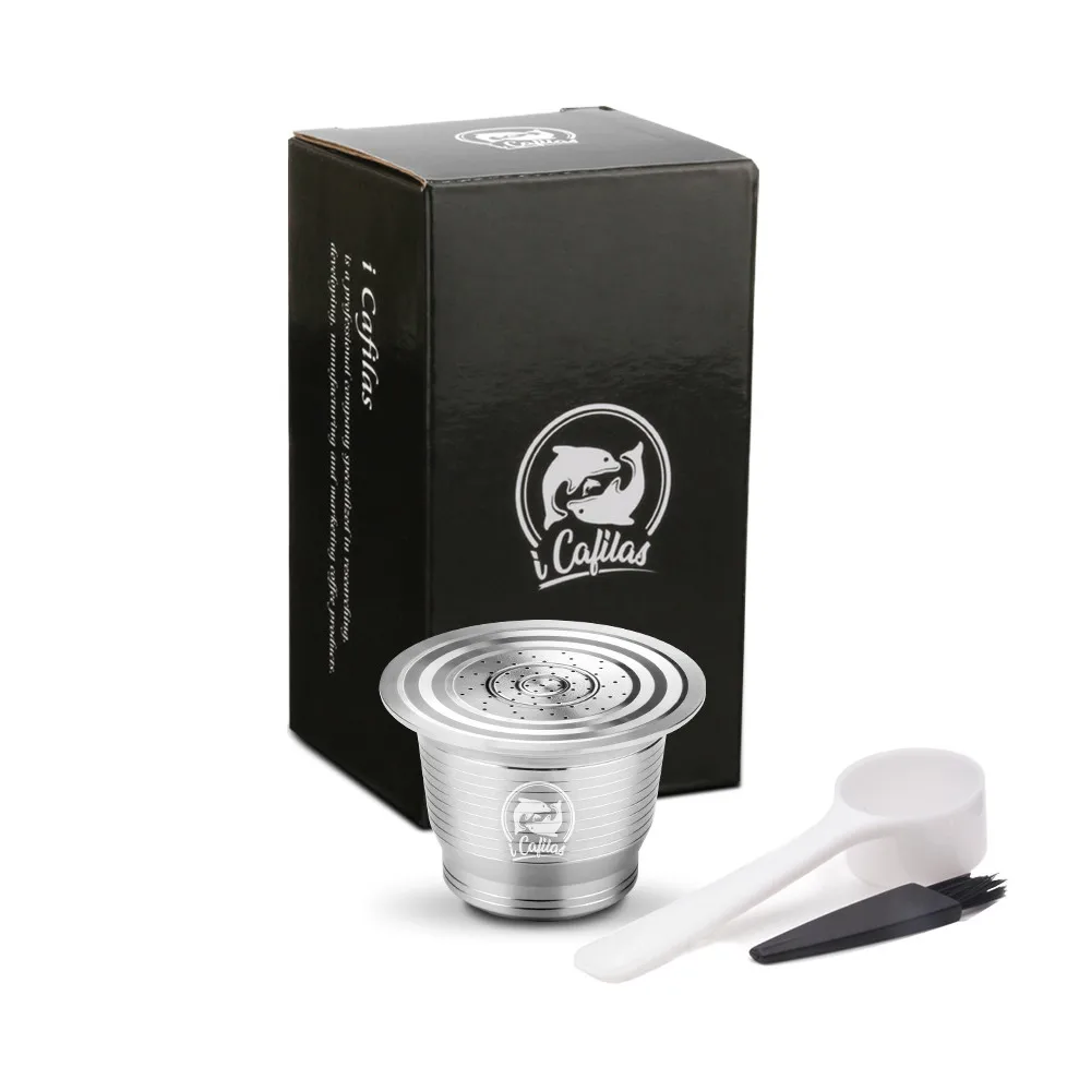 ICafilas Nespresso многоразовые кофейные капсулы Pod из нержавеющей стали для кофе эспрессо фильтры и вскрытия - Color: As picture